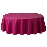 Elegant Berry Round Plastic Table Cover - 84"